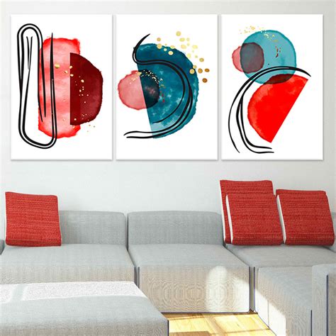 Red Abstract Art Print Canvas | by Stunning Canvas Prints