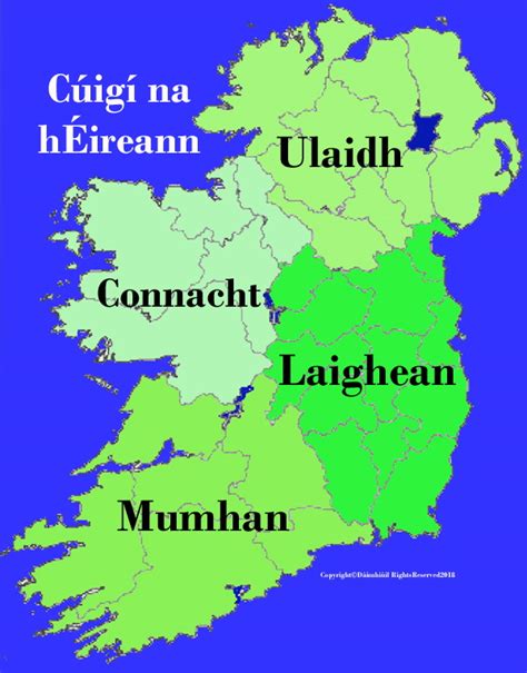 Map of Provinces of Ireland