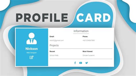 Bootstrap 4 Profile Card | How to Create Profile Card in Html and Bootstrap |Responsive Profile ...