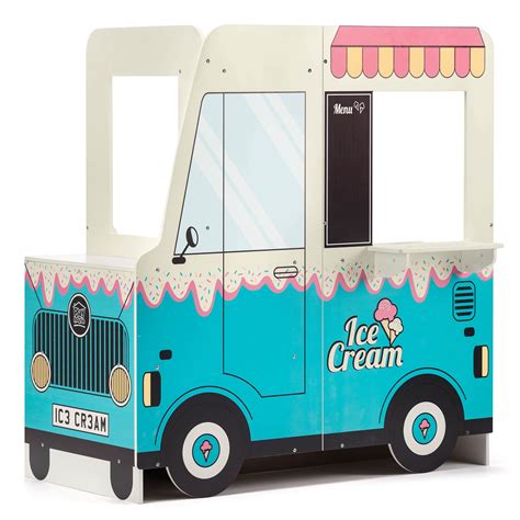 Buy Playhouse Ice Cream Van, Wooden Ice Cream Truck, Role Play Toy for Kids, Learning and ...