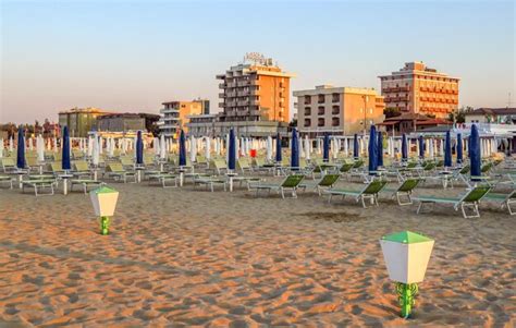 Premium Photo | Rimini evening beach