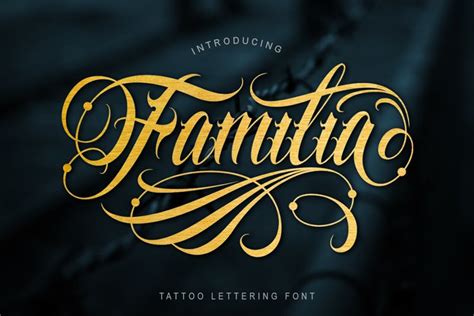 Familia Tattoo Lettering Font (370936)