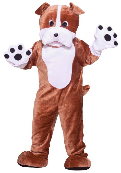 Plush Bulldog Mascot Costume