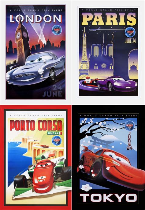 Cars 2 Original 2011 U.S. Movie Poster Set of 4 - Posteritati Movie Poster Gallery