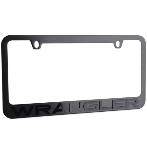 Jeep Wrangler Stealth Blackout License Plate Frame - Walmart.com - Walmart.com