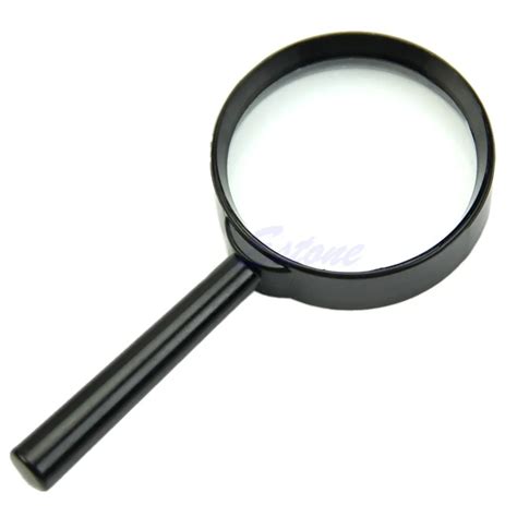 OOTDTY 5X 50mm Black Handheld Reading Magnifier Magnifying Glass Lens Loupe Zoomer Jewelry -in ...