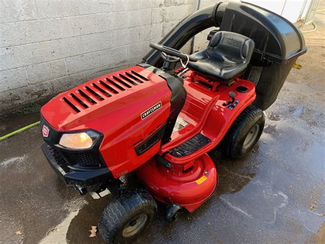 42IN CRAFTSMAN T1400 RIDING LAWN TRACTOR WITH REAR TWIN BAGGER! CLEAN! - Lawn Mowers for Sale ...