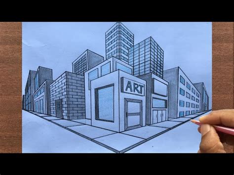 2 Point Perspective City Drawing