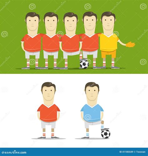 Soccer team clip-art stock illustration. Illustration of soccer - 41185549