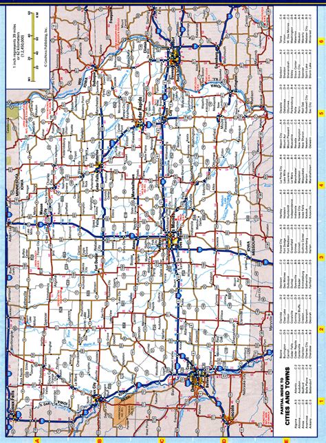 Map of Iowa roads and highways.Free printable road map of Iowa