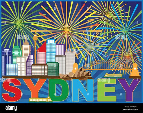 Sydney harbour fireworks display Stock Vector Images - Alamy