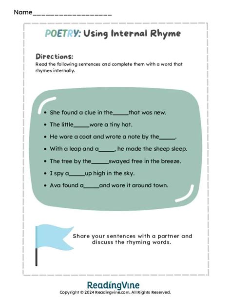 Internal Rhyme Examples and Activities - ReadingVine