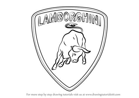 Lamborghini Logo Drawing at PaintingValley.com | Explore collection of Lamborghini Logo Drawing