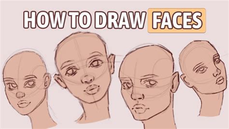 How To Draw Faces | Tutorial For Beginners | Digital Art - YouTube