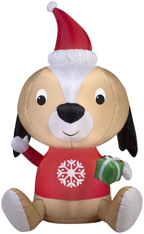 5' Airblown Big Head Dog Christmas Inflatable – Seasons Inflatables