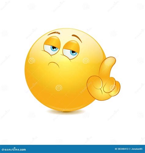 Emoticon Saying No With His Finger Stock Vector - Image: 38348413