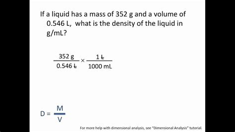 How To Calculate Density And Volume