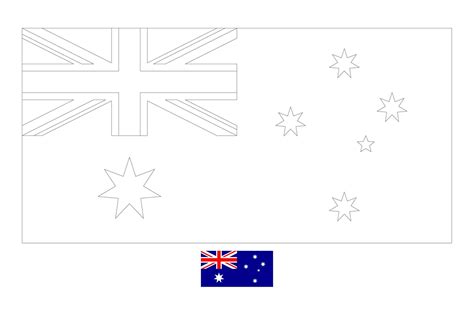 Australian Flag Coloring Pages