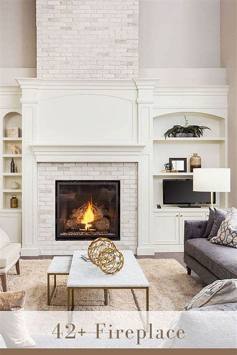 42+ Painted Brick Fireplace ( GORGEOUS COLOR ) - Brick Fireplace