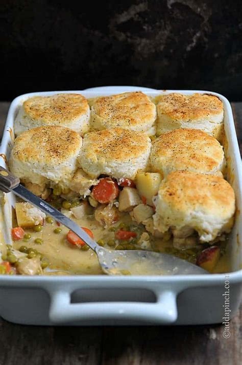 Chicken Pot Pie with Biscuits Recipe - Add a Pinch