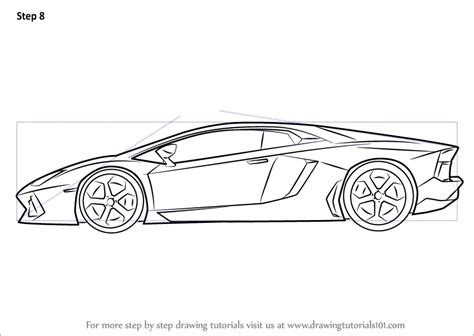 How to Draw Lamborghini Centenario Side View (Sports Cars) Step by Step | DrawingTutorials101.com