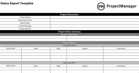 Free Project Status Report Template - ProjectManager