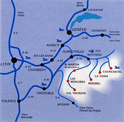 Maps of Meribel ski resort in France | SNO