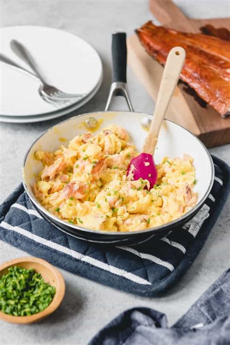 Smoked Salmon Scrambled Eggs - House of Nash Eats