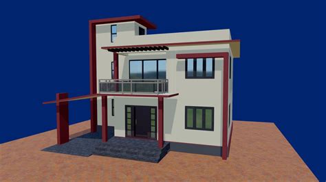 Modern House - Download Free 3D model by shibu7202 [5e89e66] - Sketchfab