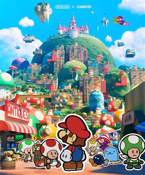 Mario Movie Poster but with Paper Mario characters : r/papermario