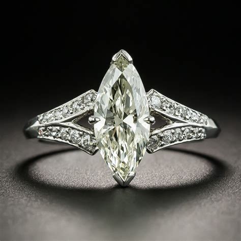 Vintage 1.44 Carat Marquise-Cut Diamond Engagement Ring - GIA