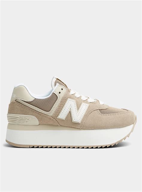 New Balance 574+ Platform Sneakers Women in Natural | Lyst Canada