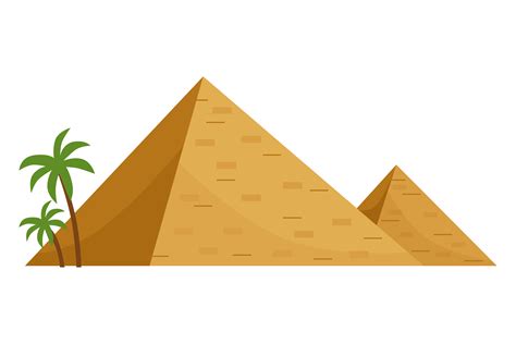 Egyptian Pyramids. Cartoon Desert Landma Graphic by onyxproj · Creative Fabrica