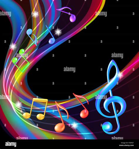 Abstract vector music notes background hi-res stock photography and images - Alamy