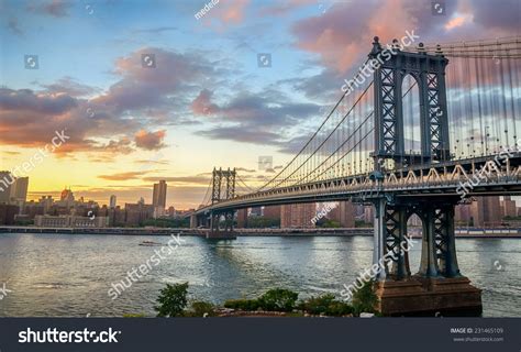 Manhattan Bridge Sunset Stock Photo 231465109 | Shutterstock