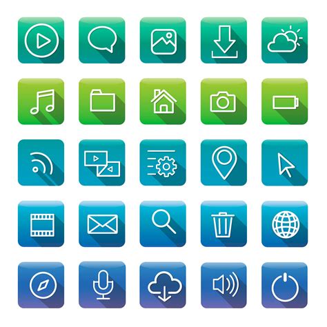 Icons and symbols set - Download Free Vectors, Clipart Graphics ...