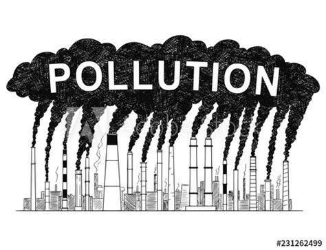 Factory Pollution Drawing at PaintingValley.com | Explore collection of Factory Pollution Drawing