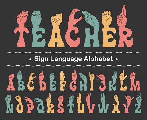 Sign Language Alphabet Svg Png Ttf Files ASL Svg Png Files - Etsy Canada