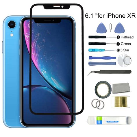 Greenhome Replacement Phone Outer Front Glass Screen Repair Kit with Tools for iPhone XR ...