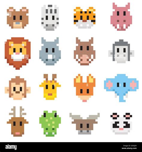 Tiny Pixel Art Animals