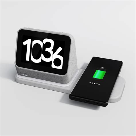 Lenovo Smart Clock 2 with Wireless Charging Dock - Heather Grey - Walmart.com