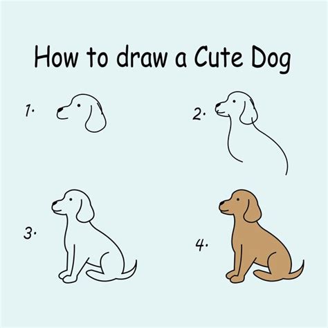 Dog Drawing Step By Step