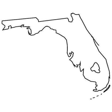 outline map of Florida Royalty Free Stock SVG Vector