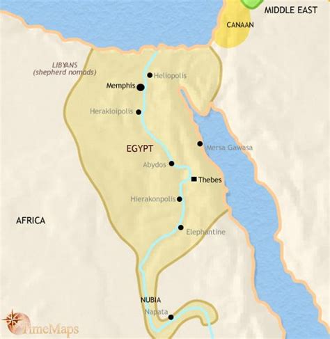 Map of Ancient Egypt in 1500 BCE: the New Kingdom | TimeMaps