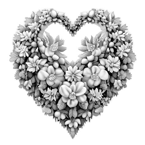 3D Heart Flowers · Creative Fabrica