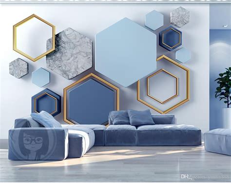 21+ Geometric Wallpaper For Living Room | Wall painting living room, Wallpaper living room ...