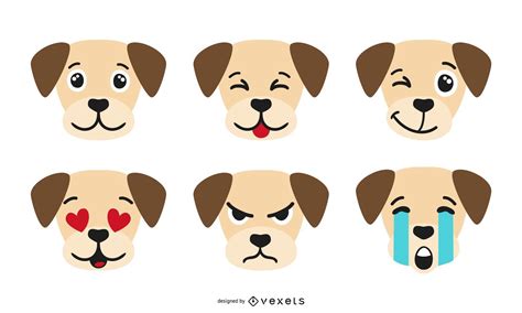 Hund Emoji Sammlung - Vektor Download