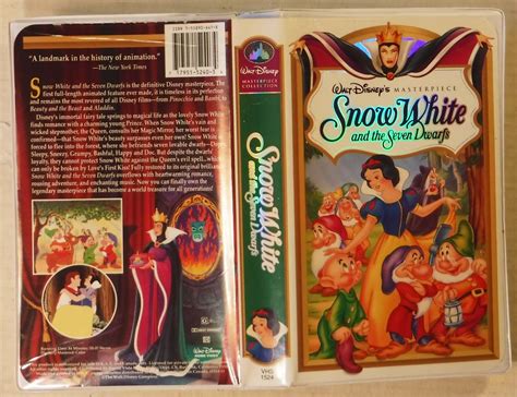 Snow White VHS Snow White & The Seven Dwarfs Masterpiece VHS Walt Disney Stock # - www.gruponym.mx