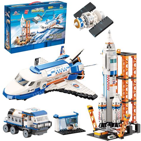 City Space Shuttle and Space Rocket Toy Building Blocks Set, Cool Spaceship Toy for Kids ...