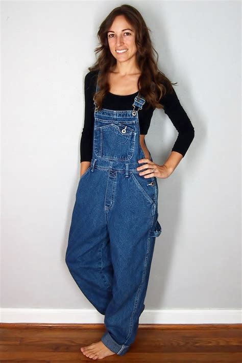 Vintage denim bib overalls medium wash denim overalls | Etsy